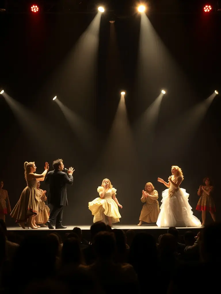 A scene from a recent theatrical performance, highlighting the costumes, set design, and emotional depth of the production.